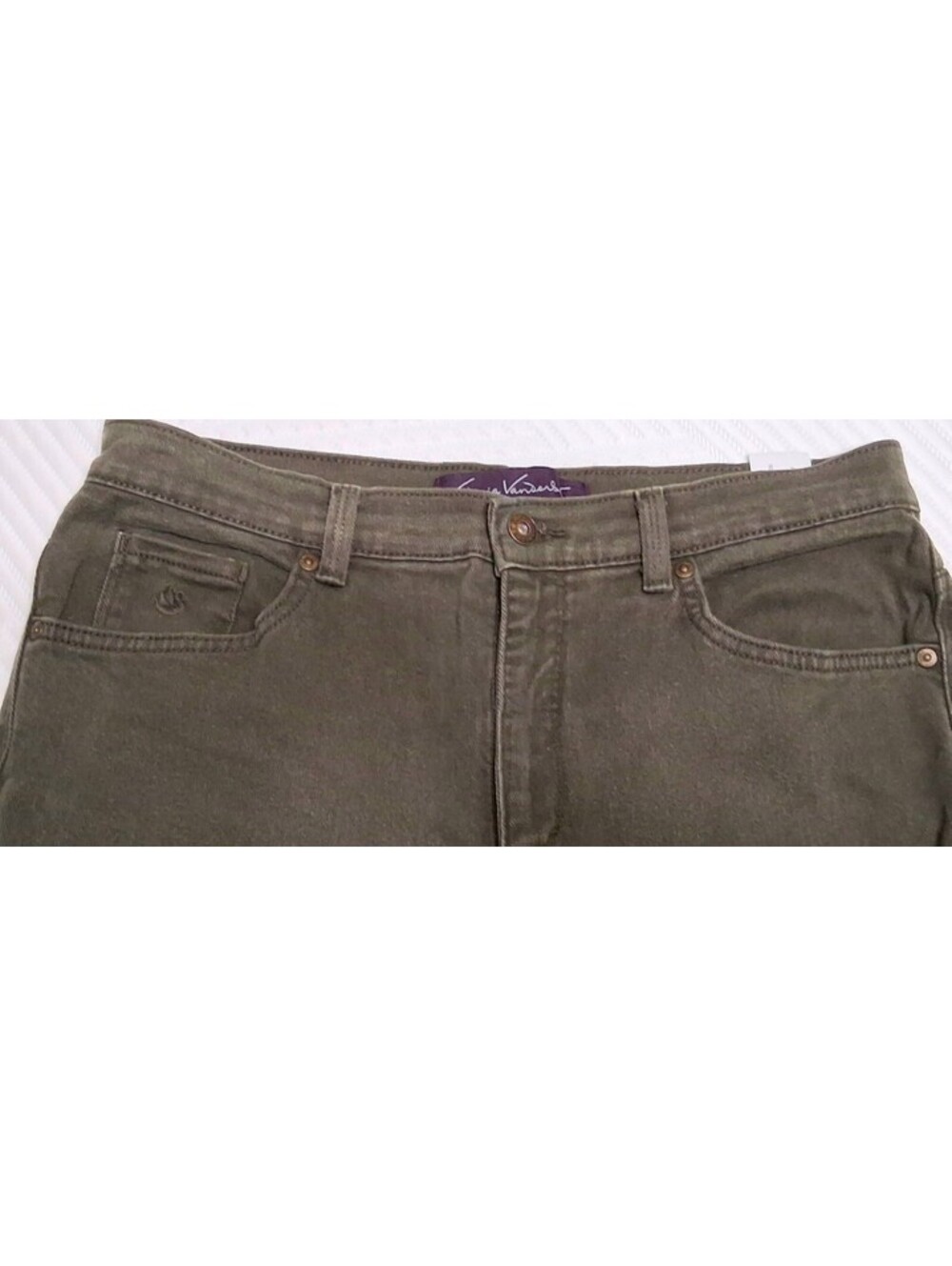 Vintage Gloria Vanderbilt Amanda, High Waisted Olive Women's Jeans Size 10, GUC